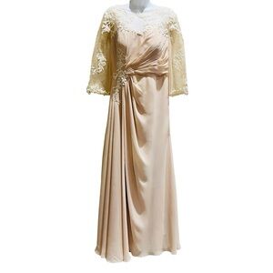 JJs House Cream Long Sleeve Dress